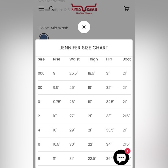 NWOT- Kimes Ranch- Jennifer- Denim Jeans Size 6 - Picture 10 of 14